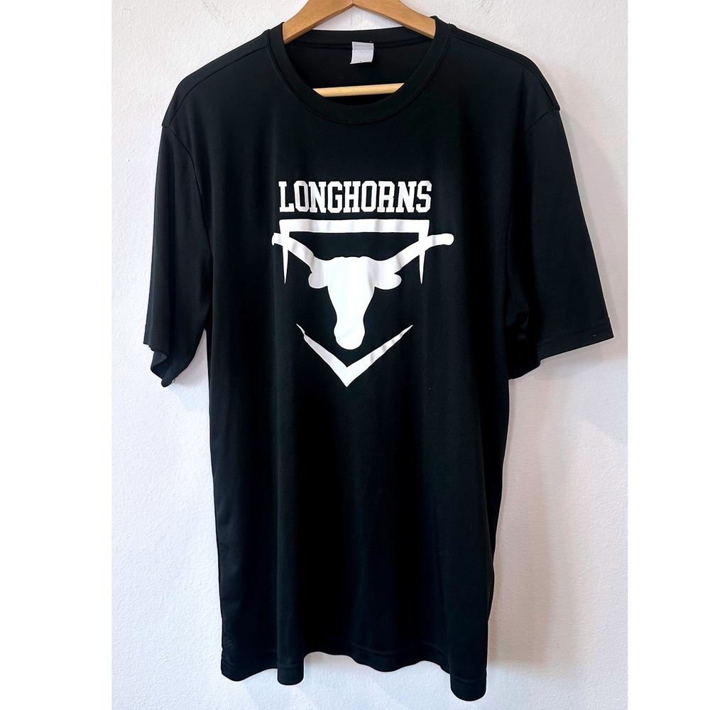 Sport-Tek Mens Black Texas Longhorns Graphic Performance T-Shirt Size L